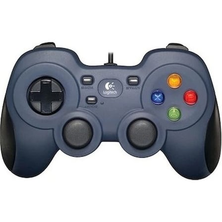 Logitech F310 Kablolu Gamepad Mavi Renk, PC Uyumlu ve Pürüzsüz Kıvrımlı Tasarım ile Rahat Oyun