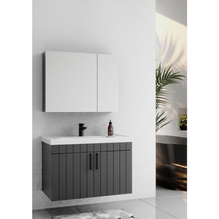 Lake Antrasit 80 cm Banyo Dolabı