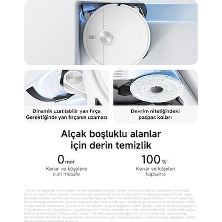Robot Vacuum H50 Pro Beyaz Akıllı Robot Süpürge + Paspas - 15000 Pa Emiş Gücü ( Xiaomi Tr