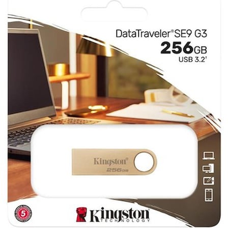 Kingston DTSE9G3-256GB 256GB 220MB-s Metal USB 3.2 Gen 1 DataTraveler SE9 G3 Flash