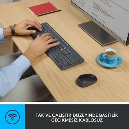 Logitech MK235 Kablosuz Q Klavye Mouse
