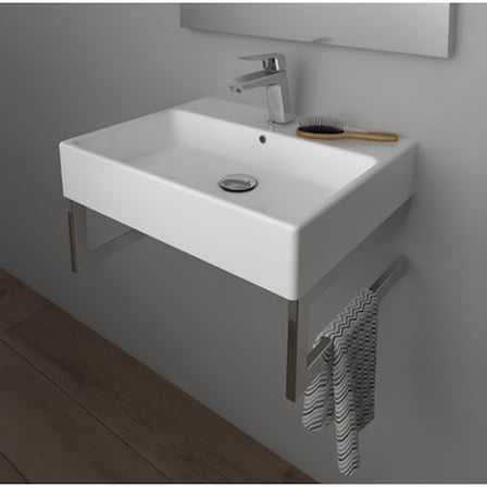 Kare Beyaz Delikli Lavabo, 40x50 Cm Kullanım