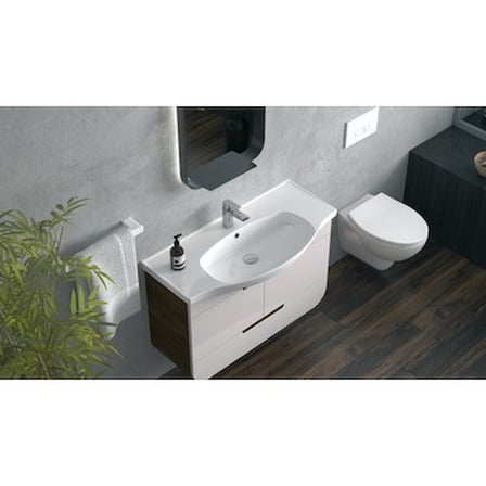 Lila Renkli Etajerli Seramik 80 cm, Modern Tasarım