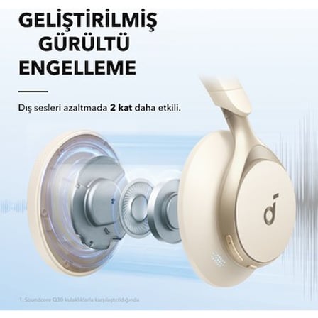 Aktif Gürültü Engelleme Özellikli Kablosuz Kulaklık, Mavi
