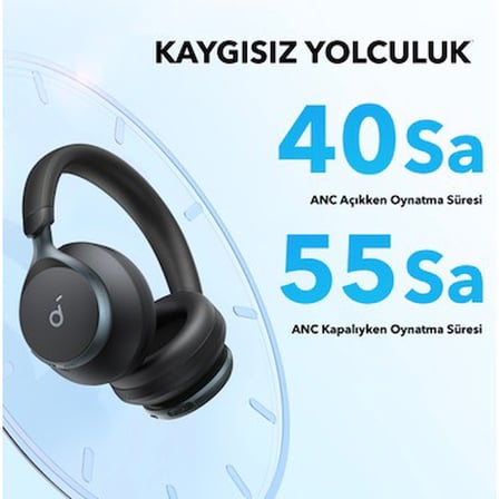 Aktif Gürültü Engelleme Özellikli Kablosuz Kulaklık, Mavi