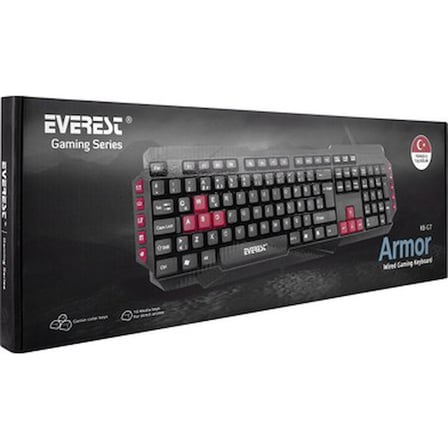 Everest KB-G7 ARMOR Siyah USB Q Gaming Oyuncu