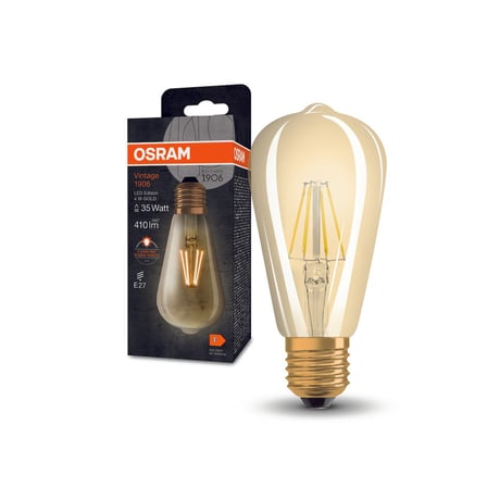 Osram Vintage Gold Edison 4W 2400K 410LM E27 Duy Flamanlı Sarı Işık