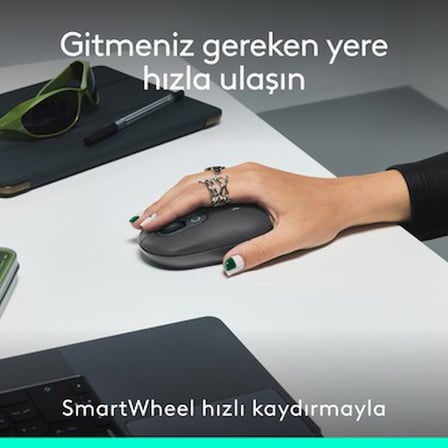 Logitech Pop Icon Kablosuz Bluetooth Sessiz Türkçe Q Klavye ve Mouse Seti,