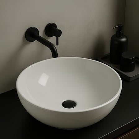 Deliksiz Çanak Lavabo, 40 cm Boyutunda Kullanışlı