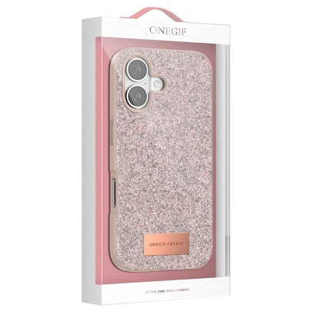 Onegif Apple İphone 17 Air Bright Simli Kapak - Lila