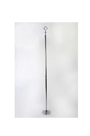 Makam Bayrağı, Türk Bayrağı, Simsiz Krom Direkli 224cm.