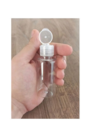 50 Ml Boş Fliptop Kapaklı Şişe Likit Mürekkep Kolonya Dezenfektan Şişesi 10 Adet