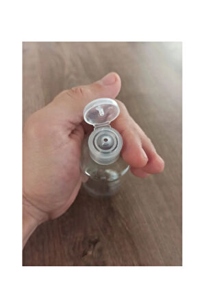 50 Ml Boş Fliptop Kapaklı Şişe Likit Mürekkep Kolonya Dezenfektan Şişesi 10 Adet