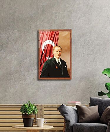 Atatürk Cam Tablo 4 mm Dayanıklı Temperli Cam