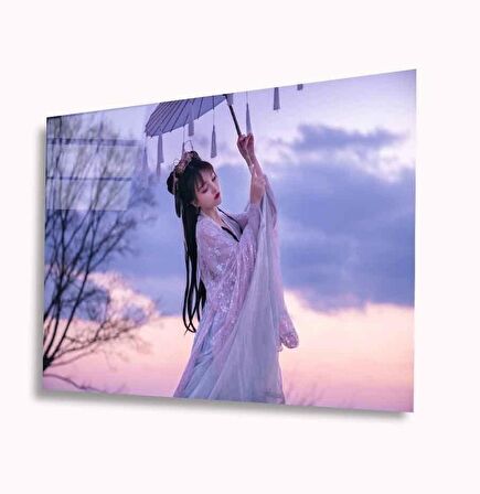 Japon Kadın Cam Tablo 4mm Dayanıklı Temperli Cam