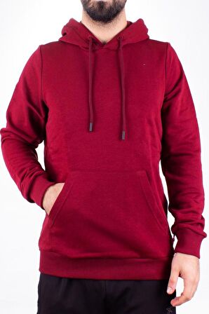 Twister 2732 Bordo Kapüşonlu Erkek Sweatshirt