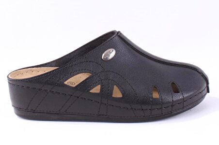 Dagoster DZA37-1801 Siyah Günlük Ortopedik Burun Kapalı Kadın Terlik