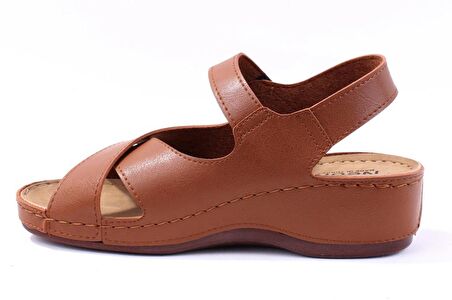 Dagoster DZA37-1810 Taba Günlük Ortopedik Kadın Sandalet