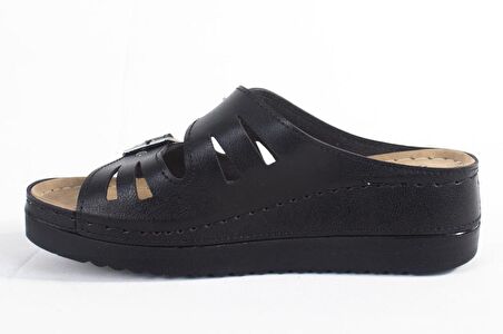 Dagoster DZA37-3001 Siyah  Günlük Ortopedik  Kadın Terlik