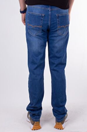 Twister Vegas 132-250 Mavi Yüksek Bel Rahat Paça Erkek Jeans Pantolon