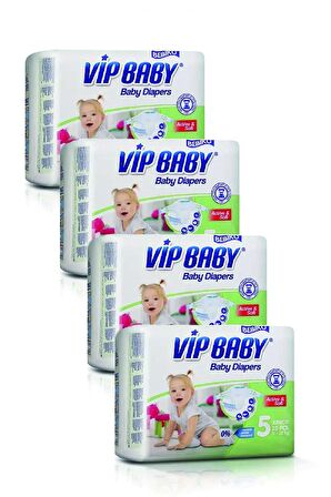 Vıp Baby Aylık Paket 5 Junior 28 Adet 4lü Set Bebek Bezi