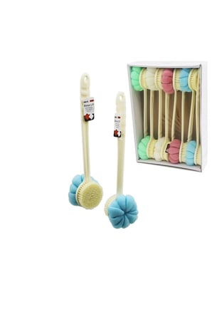 Saplı Banyo Lifi ve Duş Fırçası Çift Taraflı Uzun Saplı Banyo Kesesi 38 cm