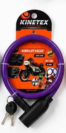 Bisiklet Kilidi 65 CM 9 MM Çelik Halatlı Anahtarlı Güvenlik Kilidi
