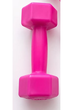 Pembe Köşeli Kemik Dambıl Seti 1 kg - Pilates Fitness ve Egzersiz El Halteri