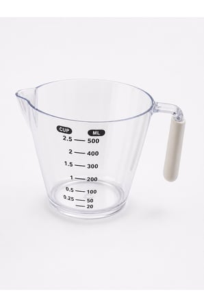 500 ML Ölçü Kabı Ölçekli Şeffaf Dereceli Mutfak Ölçü Bardağı Cup ve ML Ölçülü Kulplu
