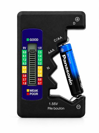 Evrensel Dijital Pil Test Cihazı AA AAA C D N 9V ve Düğme Pil Uyumlu