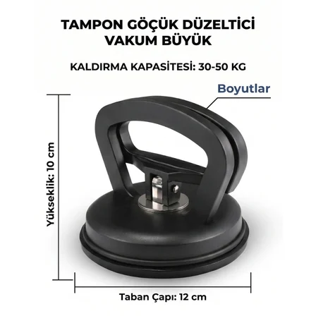 Büyük Boy Vakumlu Göçük Düzeltici Cam Taşıma Aparatı 30-50 Kg 12 cm