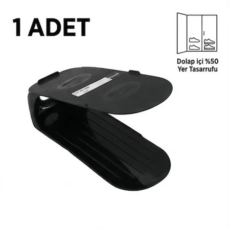 Ayarlanabilir Ayakkabı Düzenleyici Rampa - Dolap İçi Yer Tasarrufu Sağlayan Ayakkabılık 1 Adet