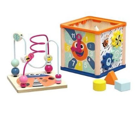 Topbright Ahşap Aktivite Küpü 5 i 1 Arada Montessori Eğitici Oyuncak 12 Ay+