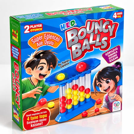 Bouncy Balls Zıplayan Top Oyunu 2 Kişilik Eğlenceli Çocuk ve Aile Oyunu 4+ Yaş