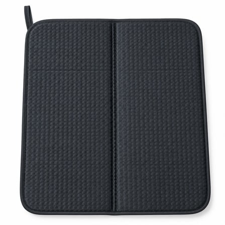 Bulaşık Kurutma Matı 44x36 cm Koyu Gri Katlanabilir Tezgah Üstü Kurutma Örtüsü