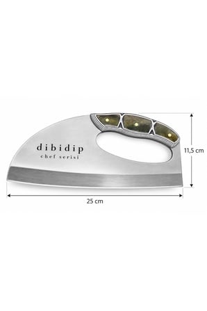 Dibidip Chef Serisi Ütü Tip Almazan Şef Bıçağı Sebze Et Doğrama 25x11,5 cm