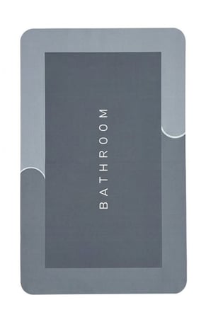Sihirli Banyo Paspası 38x58 cm – Süper Su Emici, Kaydırmaz ve Hızlı Kuruyan Dikdörtgen - Gri