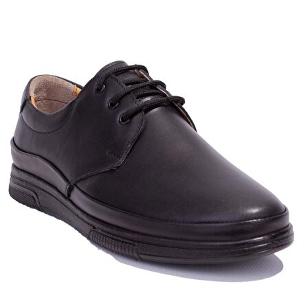 Dagoster DMA08-430 Siyah Ortopedik Günlük Deri Erkek Ayakkabı