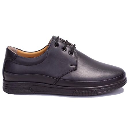 Dagoster DMA08-430 Siyah Ortopedik Günlük Deri Erkek Ayakkabı