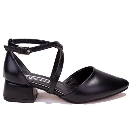Dagoster DZA07-928700BB Siyah Klasik Topuklu Kadın Ayakkabı