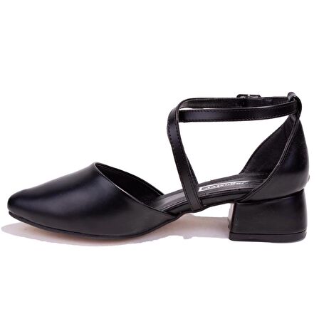 Dagoster DZA07-928700BB Siyah Klasik Topuklu Kadın Ayakkabı