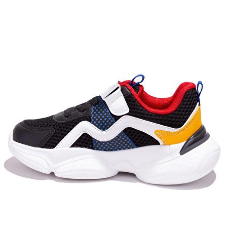 Pepino 1651B Siyah Kırmızı Ortopedik Günlük Erkek Çocuk Spor Ayakkabı