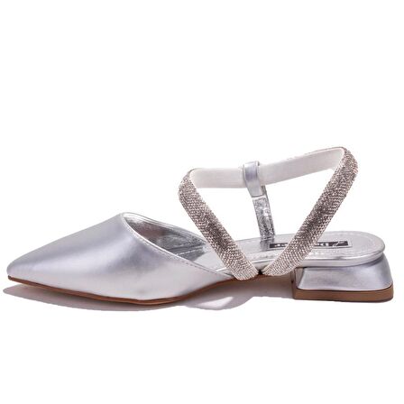 Dagoster DZA07-36503811BB Gümüş Klasik Topuklu Kadın Ayakkabı
