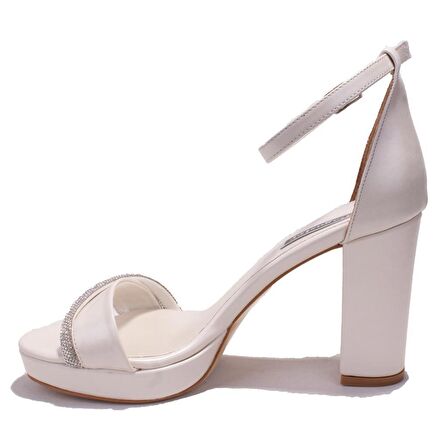Dagoster DZA07-337152BB Sedef Tek Bant Platform Topuklu  Kadın Ayakkabı