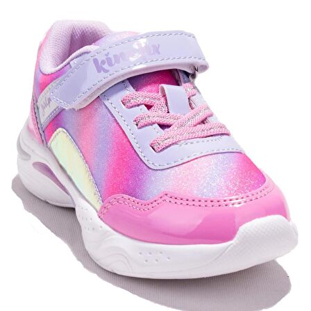 Kinetix WannaBB Lila Gümüş Ortopedik Günlük Kız Çocuk Spor Ayakkabı