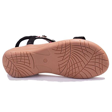 Dagoster DZA07-7416782BB Siyah Günlük Ortopedik Kadın sandalet