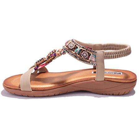 Dagoster DZA07-7416782BB Bej Günlük Ortopedik Kadın sandalet