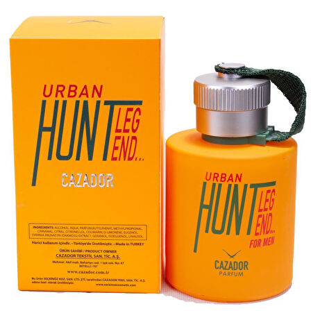 Cazador CAZ 9566BB Hunter Urban 100 Cl EDT Erkek Parfüm Hardal