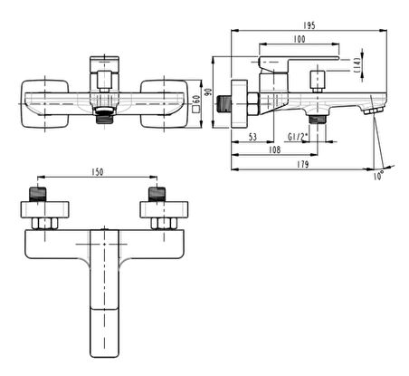 Bien Dante Mat Fırçalı Rose Gold Banyo Bataryası
