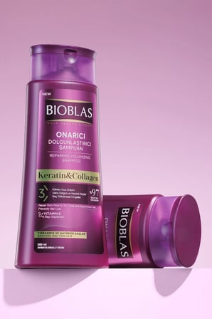 Keratin & Kolajen Onarıcı Dolgunlaştırıcı Saç Bakım Şampuanı 2 x 360 Ml İnce ve Yıpranmış Saçlar
